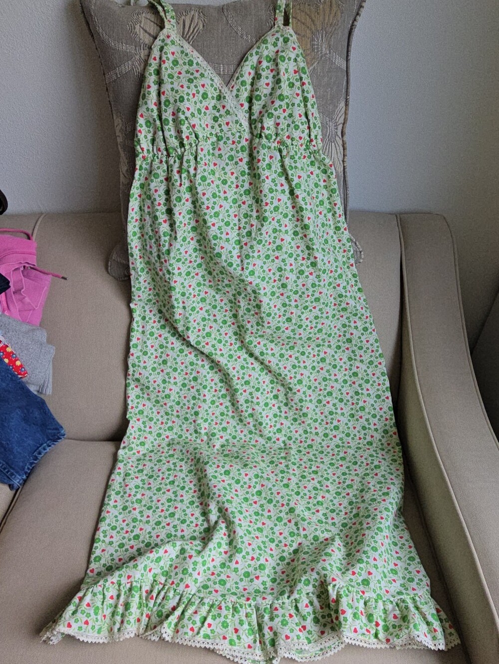 70s Vintage Sears Perma-Prest Floral Maxi Dress Made in USA Sz 14